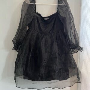 Lichi Black Babydoll Dress